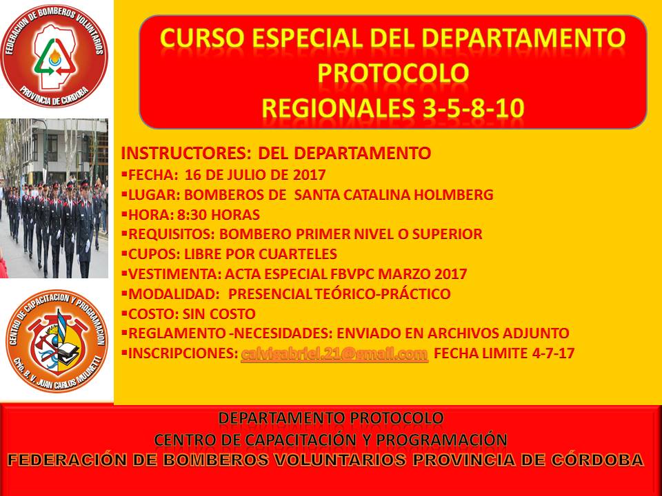 Curso Especial del Departamento Protocolo