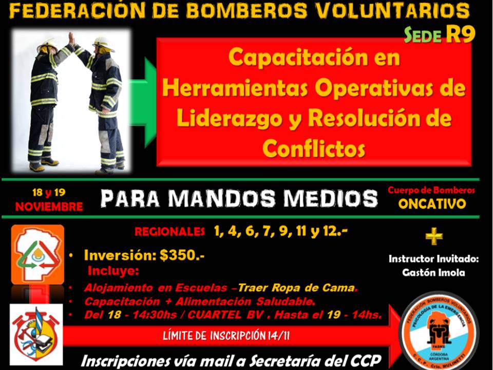 Capacitaci�n para Mandos Medios de Psicolog�a de la Emergencia