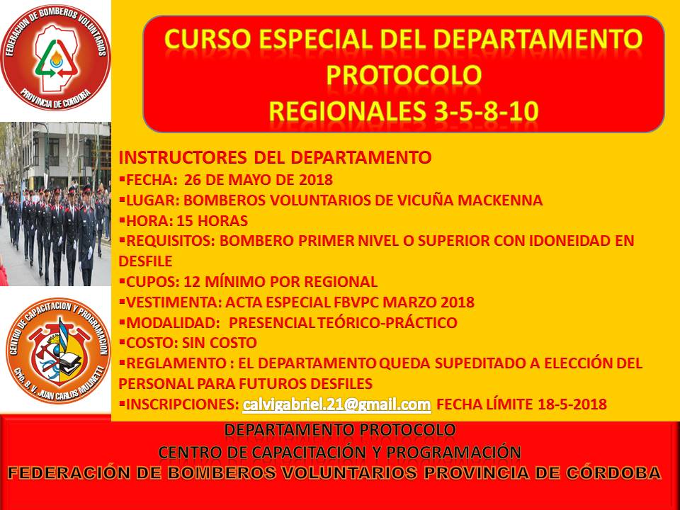 Curso Especial del Departamento Protocolo