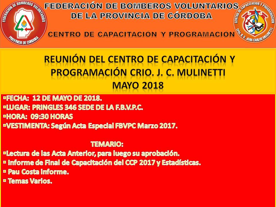 Reuni�n Mensual del Centro de Capacitaci�n y Programaci�n