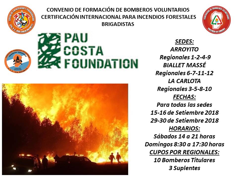 Certificacin Internacional en Incendios Forestales para Brigadistas Federativos