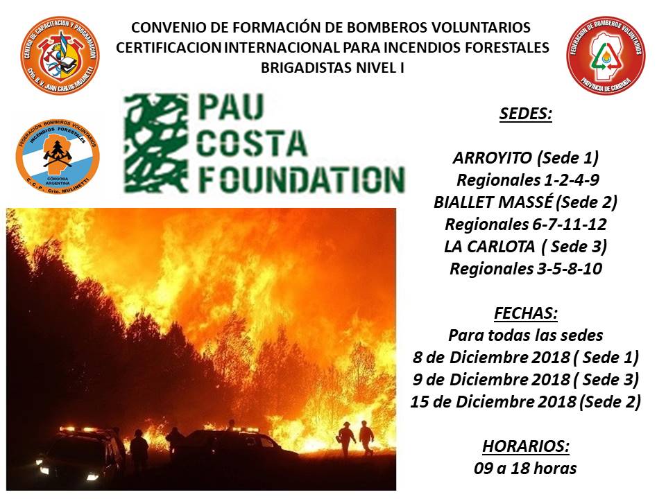 Curso de Incendios Forestales Fase 3 - Brigadistas Nivel I