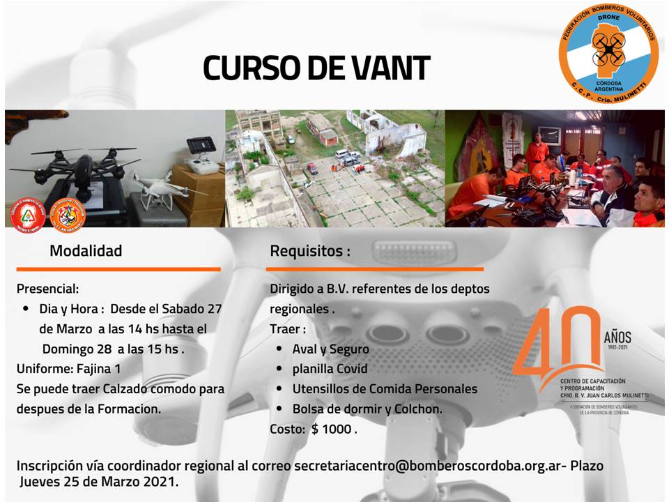 Curso de VANT en Villa María