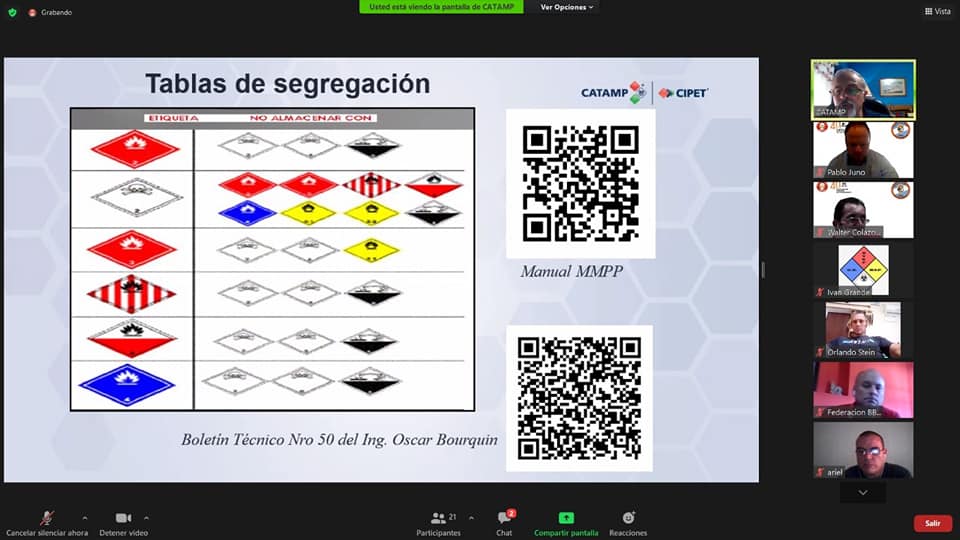 Departamento Materiales Peligrosos: Capacitaciones Virtuales