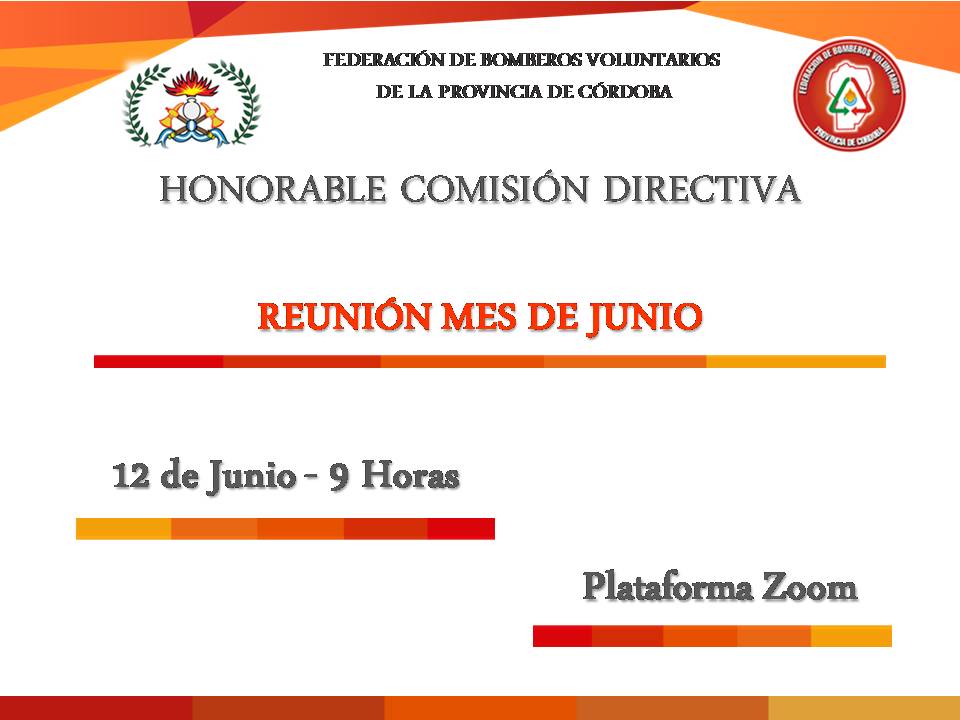 Convocatoria a Reunin de Honorable Comisin Directiva: Mes de Junio