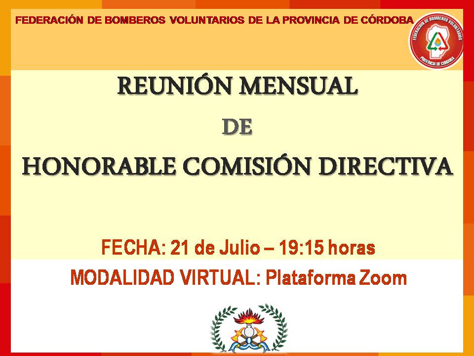 Reunin Mensual de Honorable Comisin Directiva