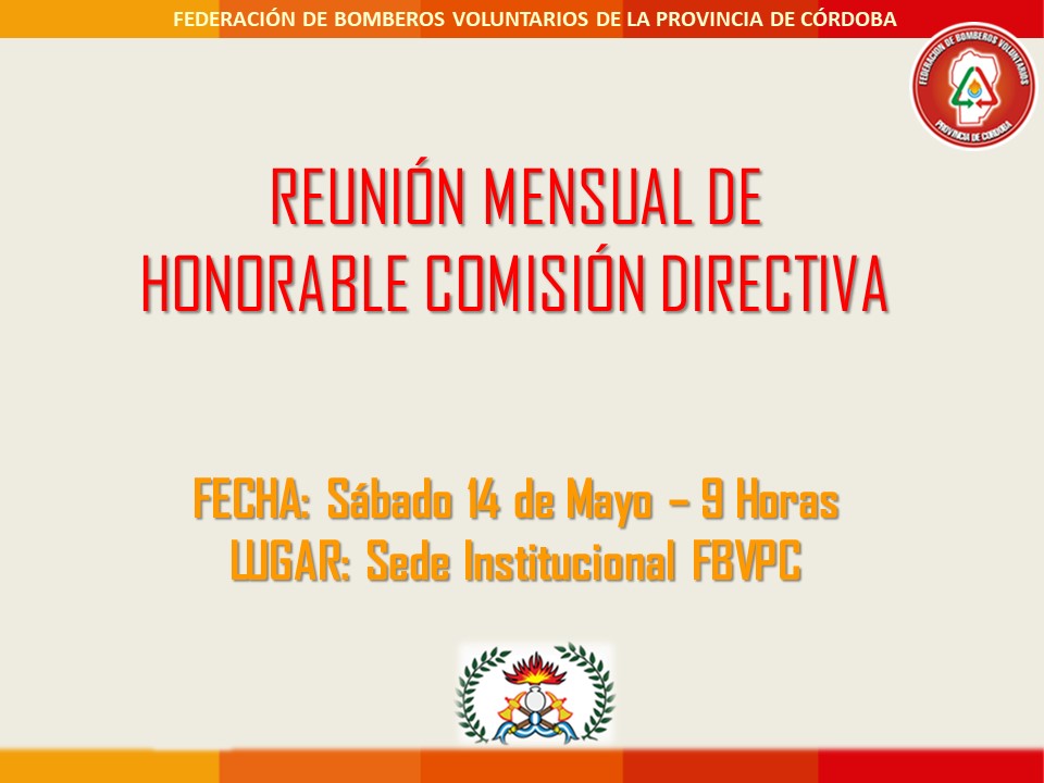Reunin Mensual de Honorable Comisin Directiva