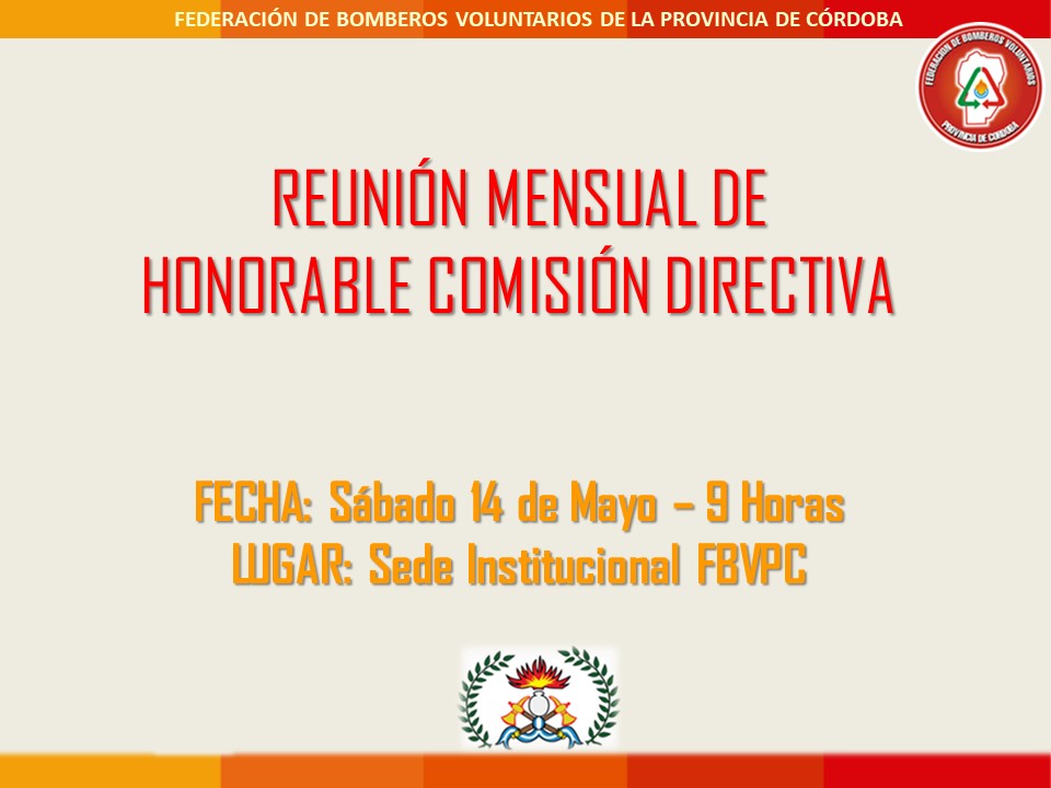 Reunión Mensual de Honorable Comisión Directiva