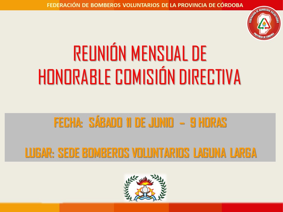 Reunión Mensual de Honorable Comisión Directiva