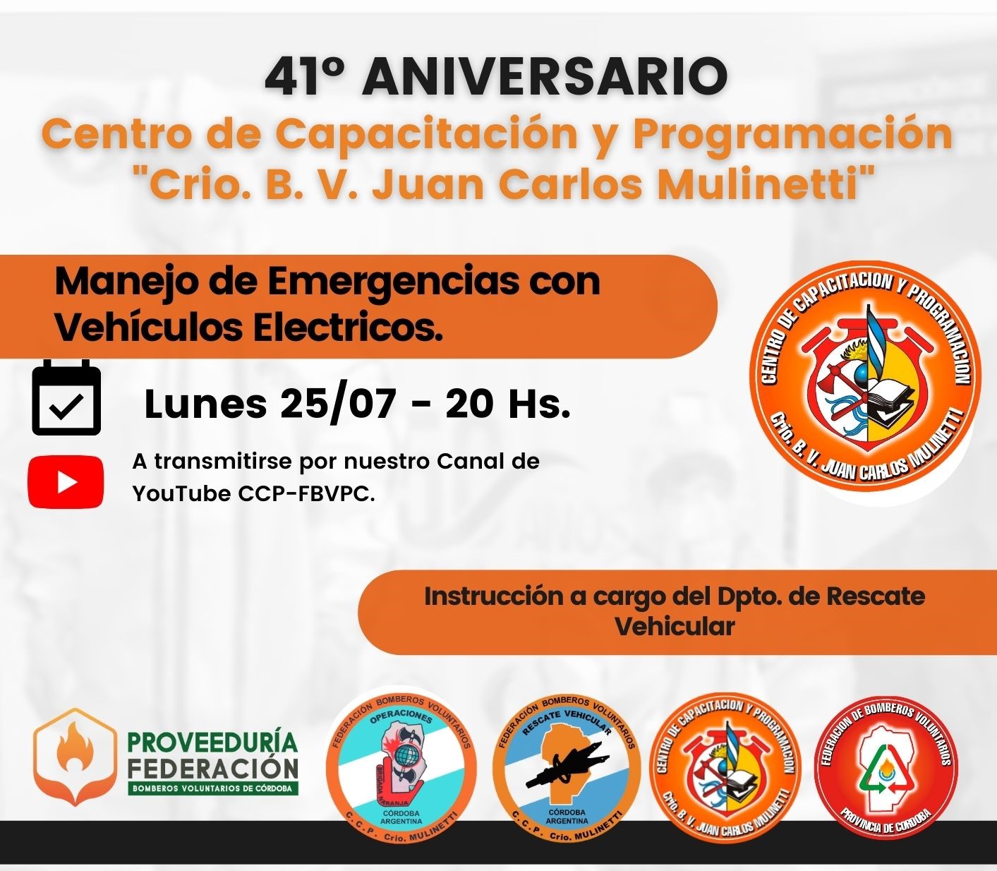 41º Aniversario CCP: Curso Manejo de Emergencias con Vehículos Eléctricos