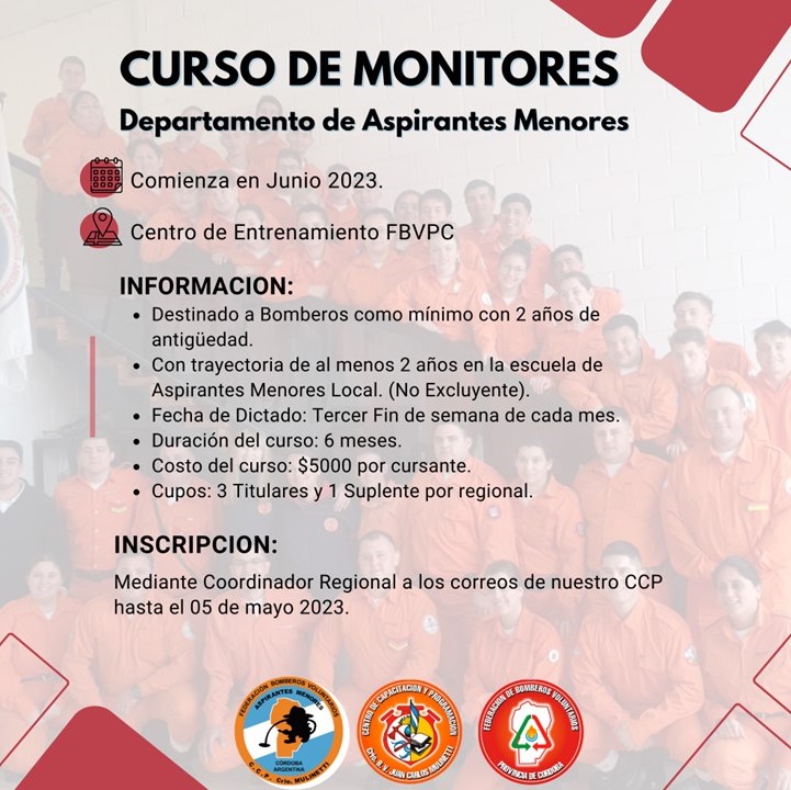 Departamento Aspirantes Menores: Curso de Monitores