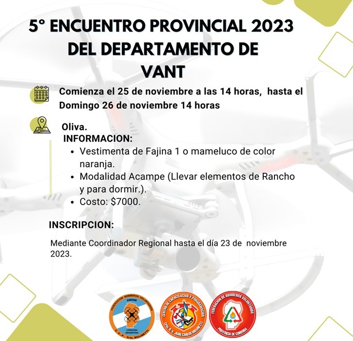 Departamento Federativo VANT: 5� Encuentro Provincial 2023