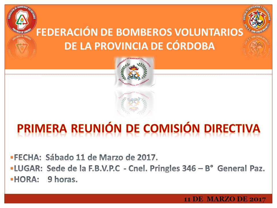 Primera Reuni�n de Comisi�n Directiva 2017