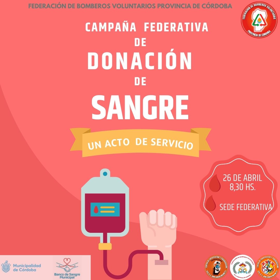 26 de abril: Nueva Campa�a Federativa de Donaci�n de Sangre