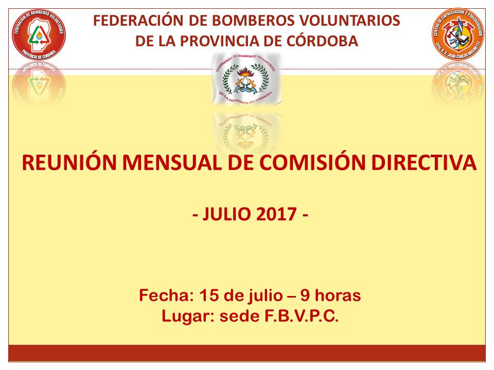 Reuni�n Mensual de Comisi�n Directiva