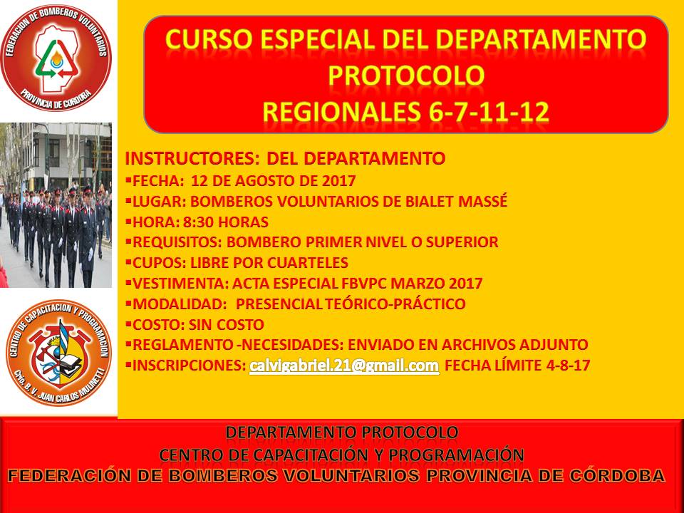 Curso Especial del Departamento Protocolo
