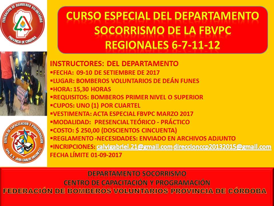 Curso Especial del Departamento Socorrismo