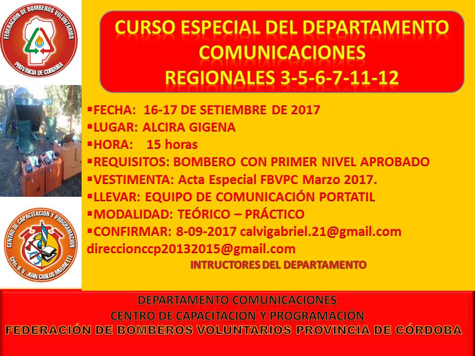 Curso Especial del Departamento Comunicaciones