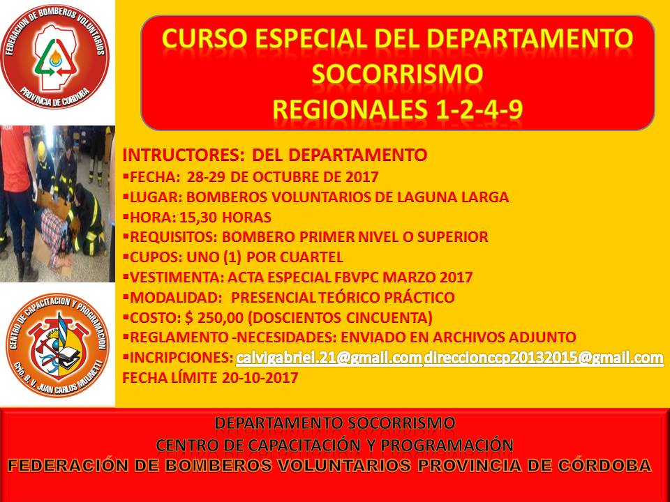 Curso Especial: Departamento Socorrismo en Laguna Larga