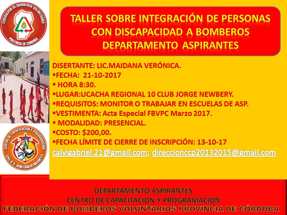 Taller del Departamento de Aspirantes