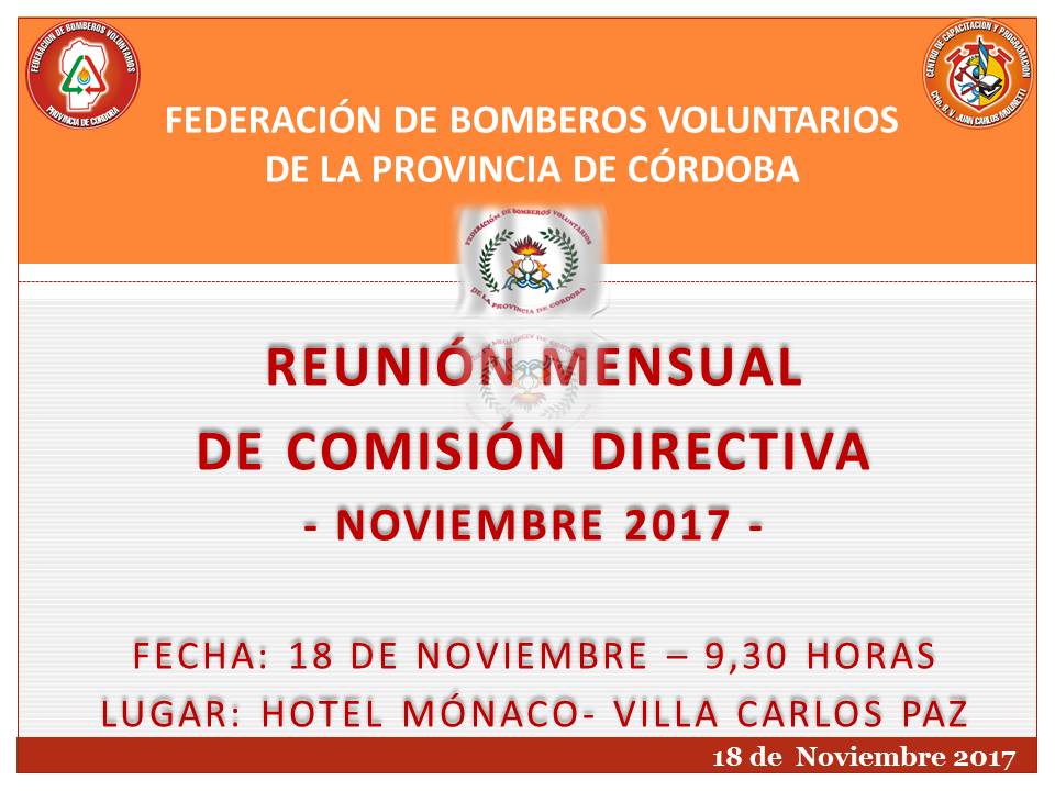 Reuni�n Mensual de Comisi�n Directiva