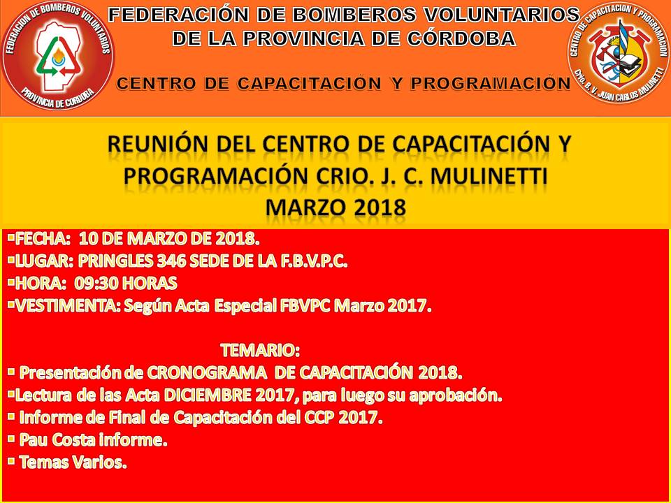 Reuni�n Mensual del Centro de Capacitaci�n y Programaci�n