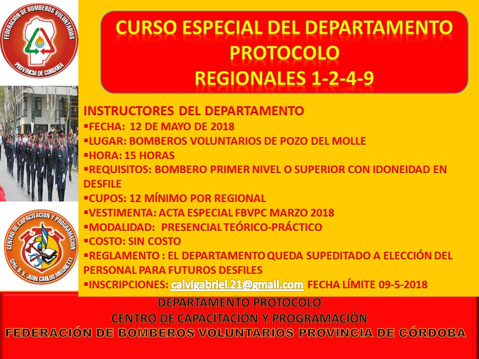 Curso Especial del Departamento Protocolo