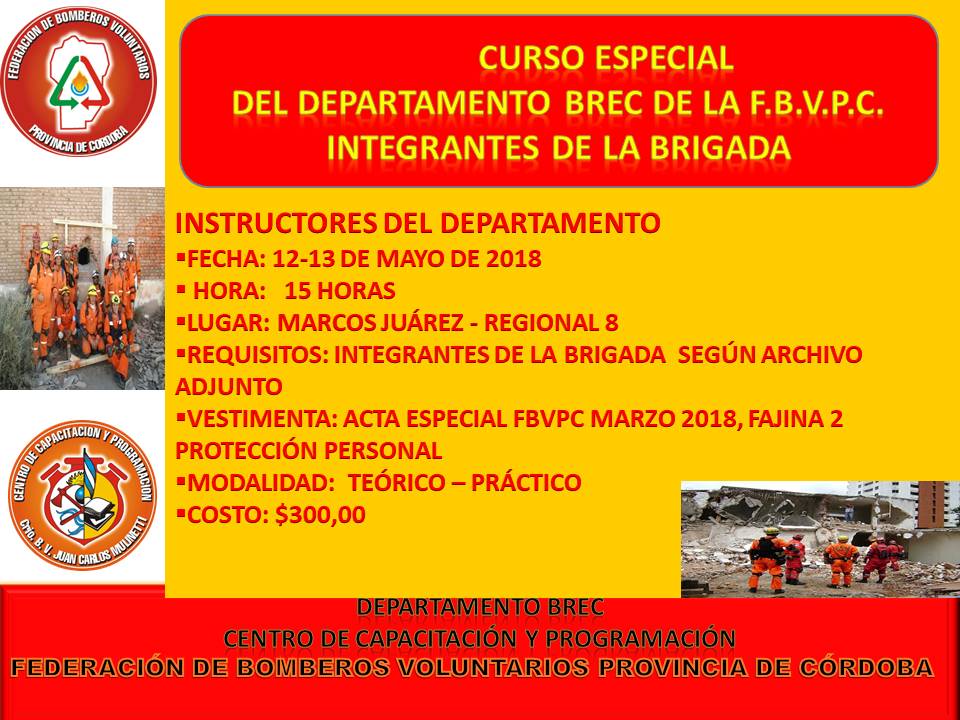 Curso Especial del Departamento BREC para Integrantes de la Brigada