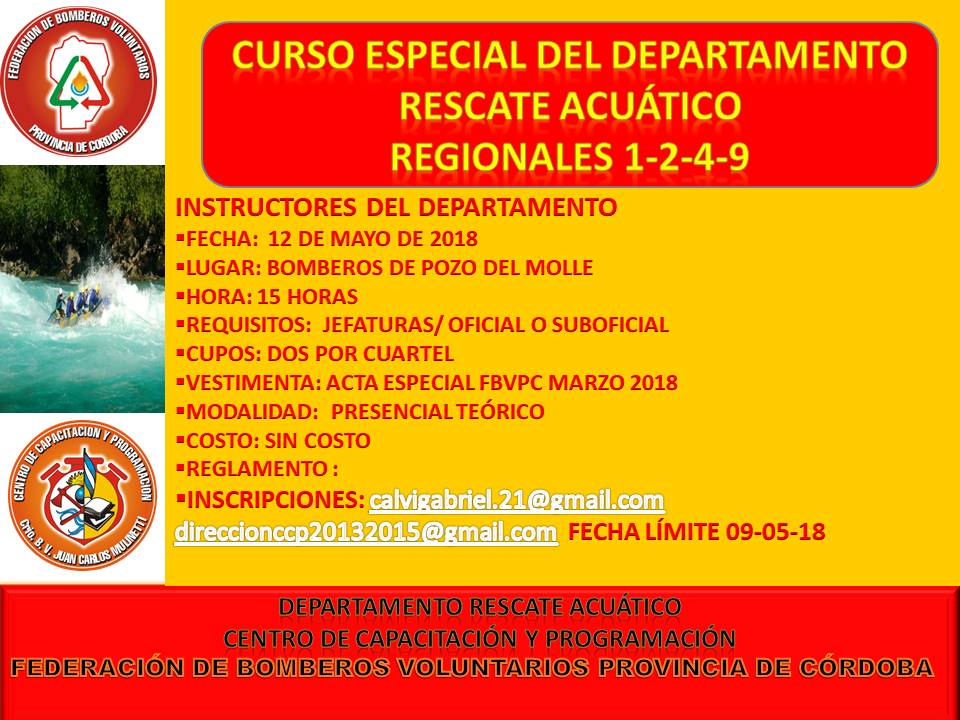 Curso Especial del Departamento Rescate Acu�tico