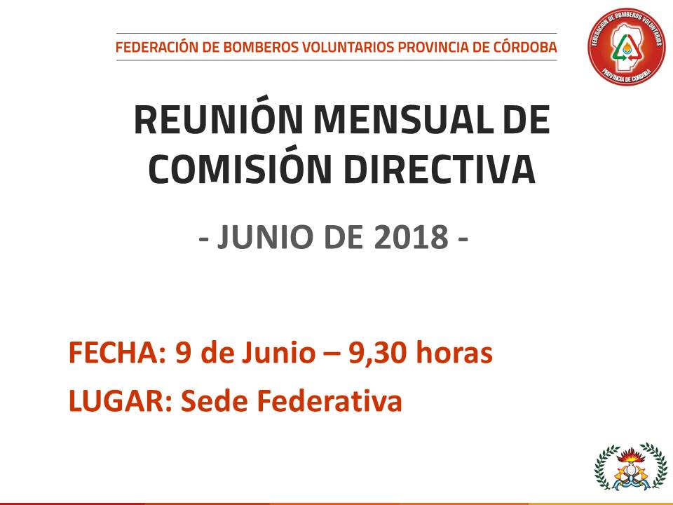 Reuni�n Mensual de Comisi�n Directiva