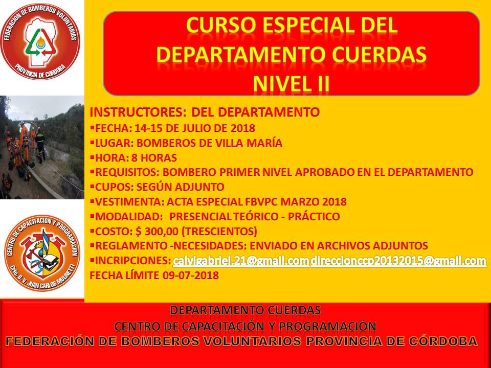 Curso Especial del Departamento Cuerdas Nivel II
