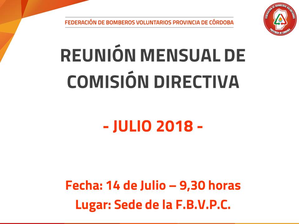 Reuni�n Mensual de Comisi�n Directiva