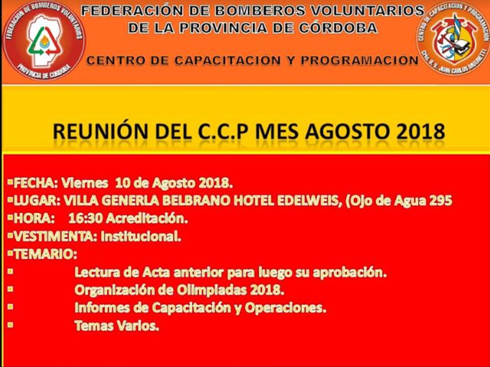Reuni�n Mensual del Centro de Capacitaci�n y Programaci�n