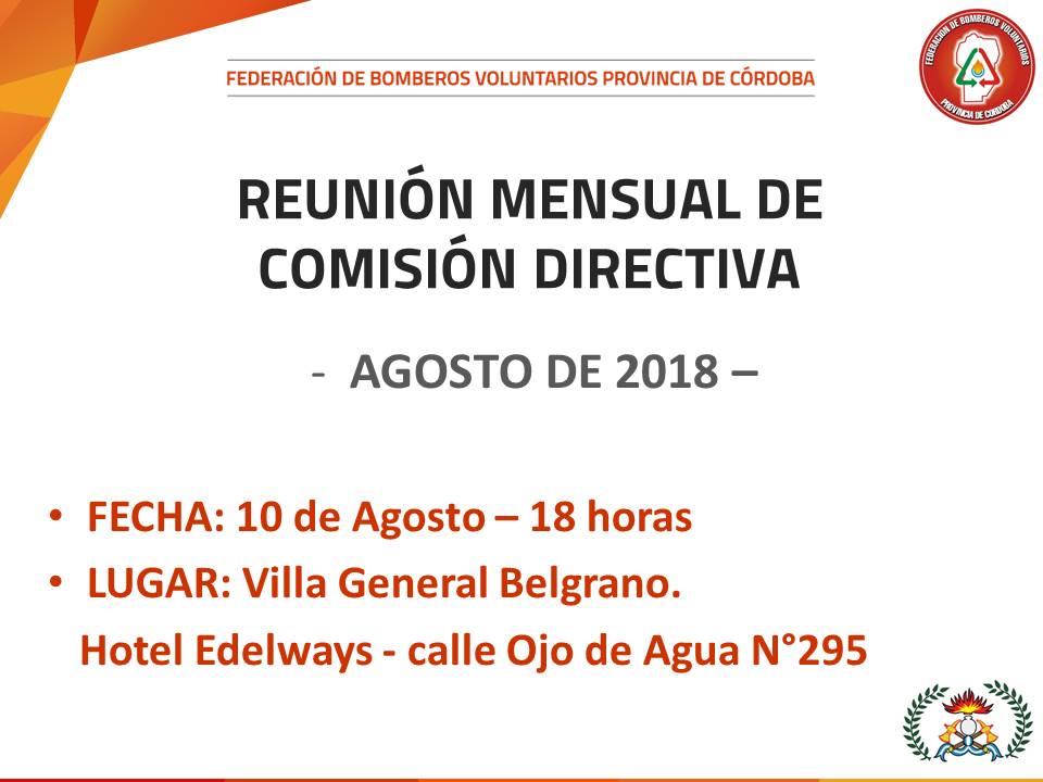 Reuni�n Mensual de Comisi�n Directiva