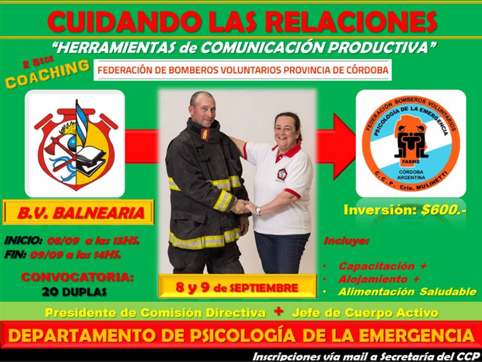 Capacitaci�n del Departamento Psicolog�a de la Emergencia