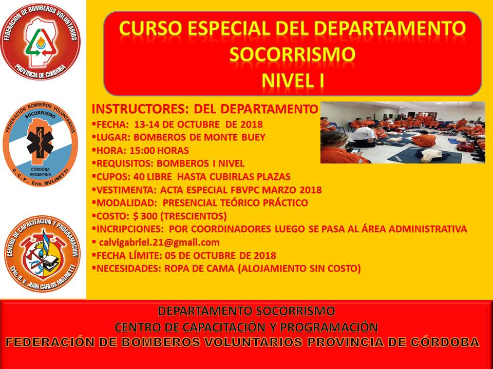 Curso Especial del Departamento Socorrismo