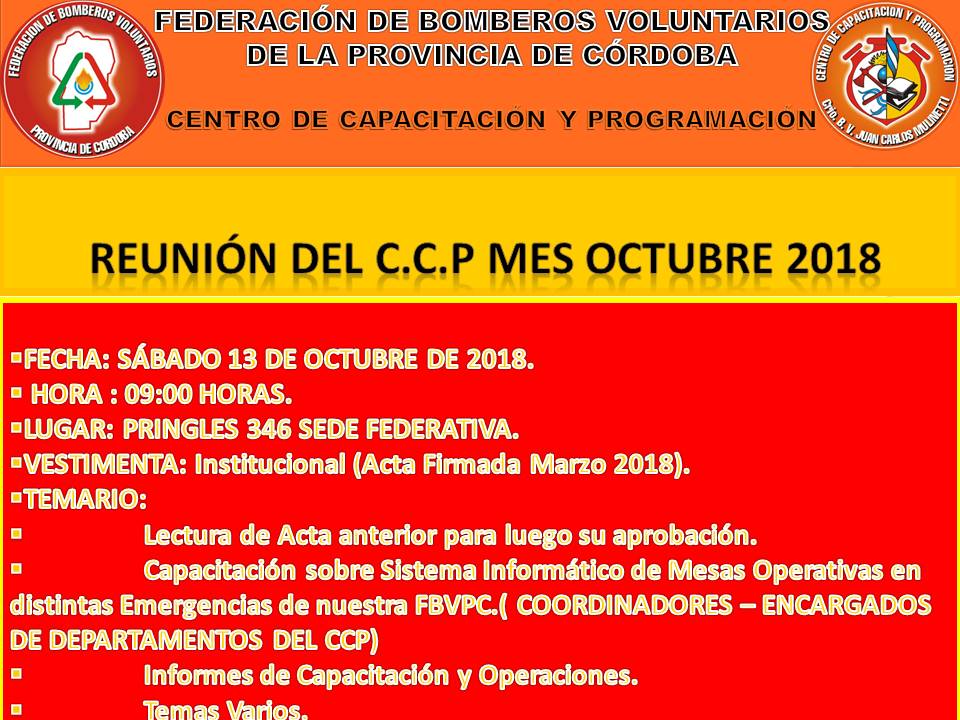 Reuni�n Mensual: Centro de Capacitaci�n y Programaci�n