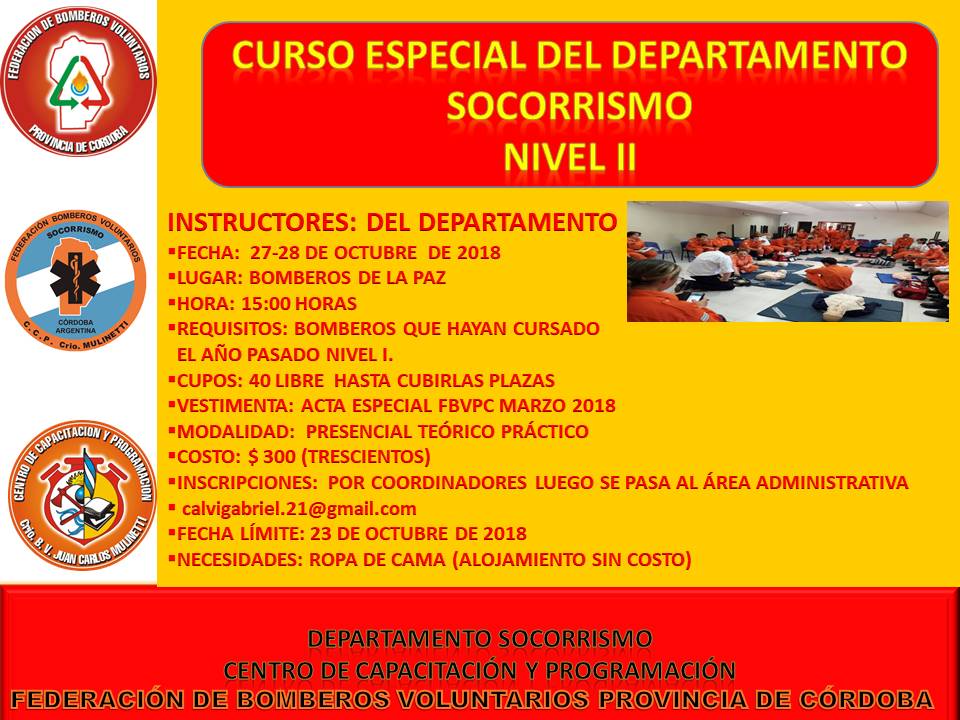 Curso Especial del Departamento Socorrismo