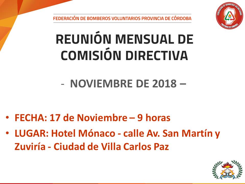 Reuni�n Mensual de Comisi�n Directiva