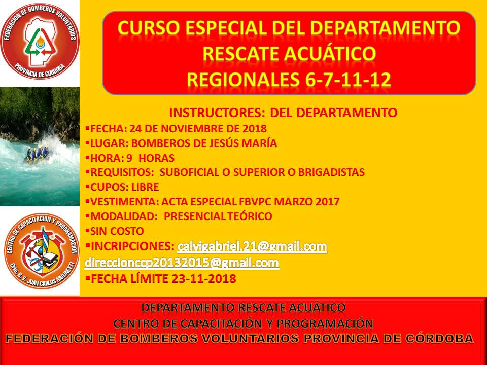 Curso Especial del Departamento Rescate Acu�tico