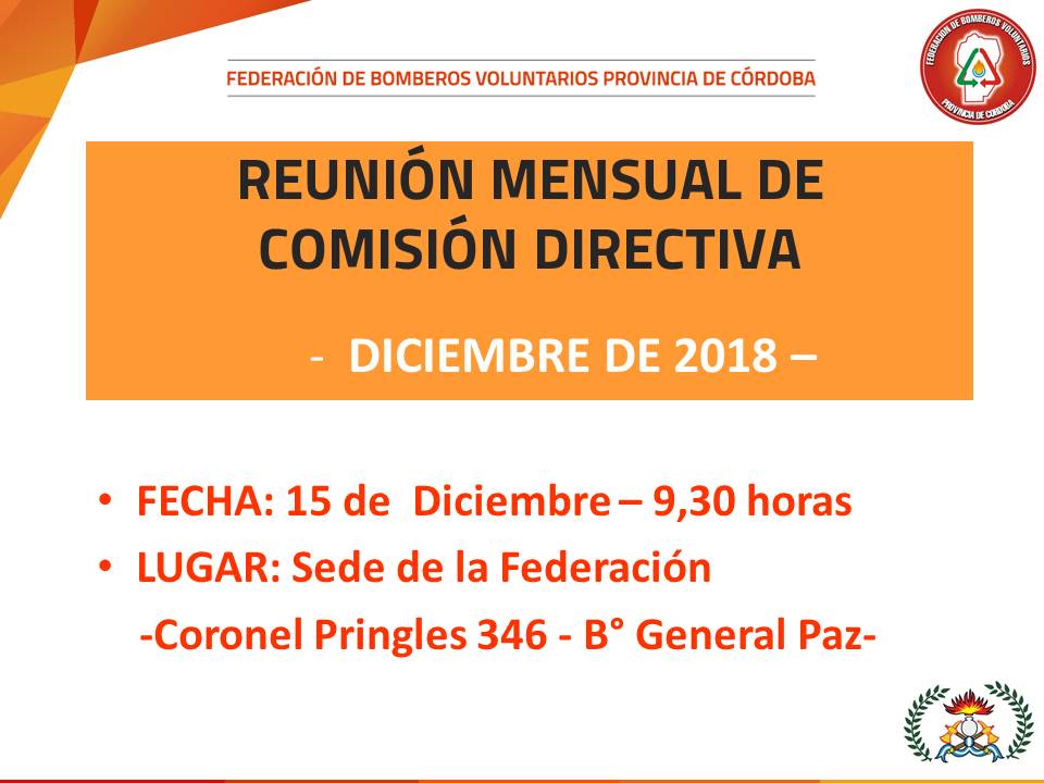 Reuni�n Mensual de Comisi�n Directiva