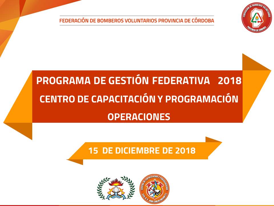 Presentaci�n de Gesti�n Federativa, C.C.P. y Operaciones 2018