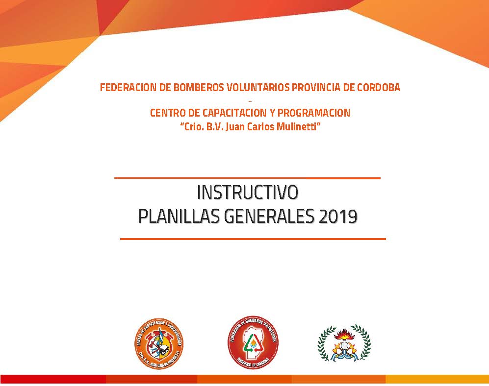 Nuevo Instructivo para Planillas Generales 2019