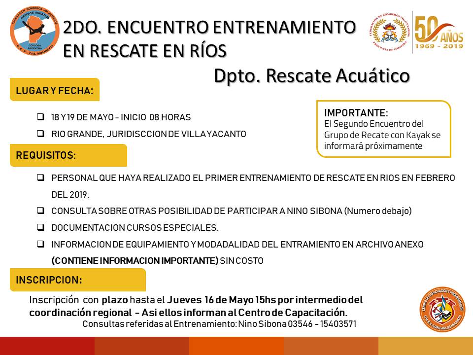 2� Encuentro de Entrenamiento: Rescate en R�os de Monta�a