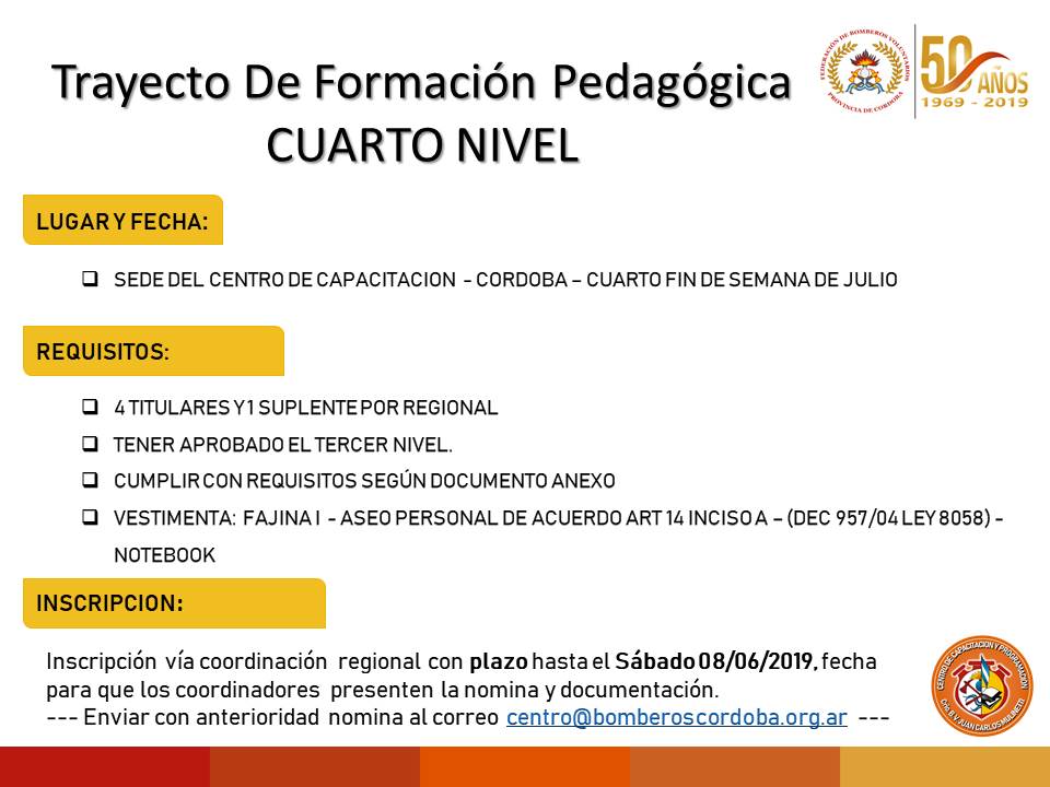 Comienza el 4� Nivel de Capacitaci�n 2019-2020