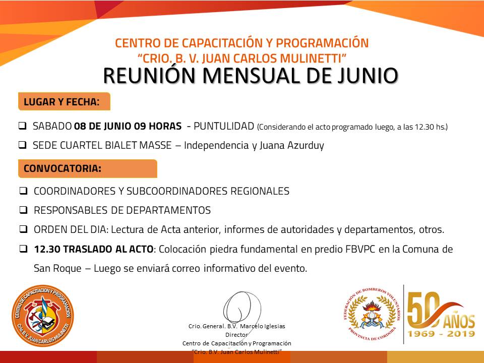 Reuni�n Mensual del Centro de Capacitaci�n y Programaci�n