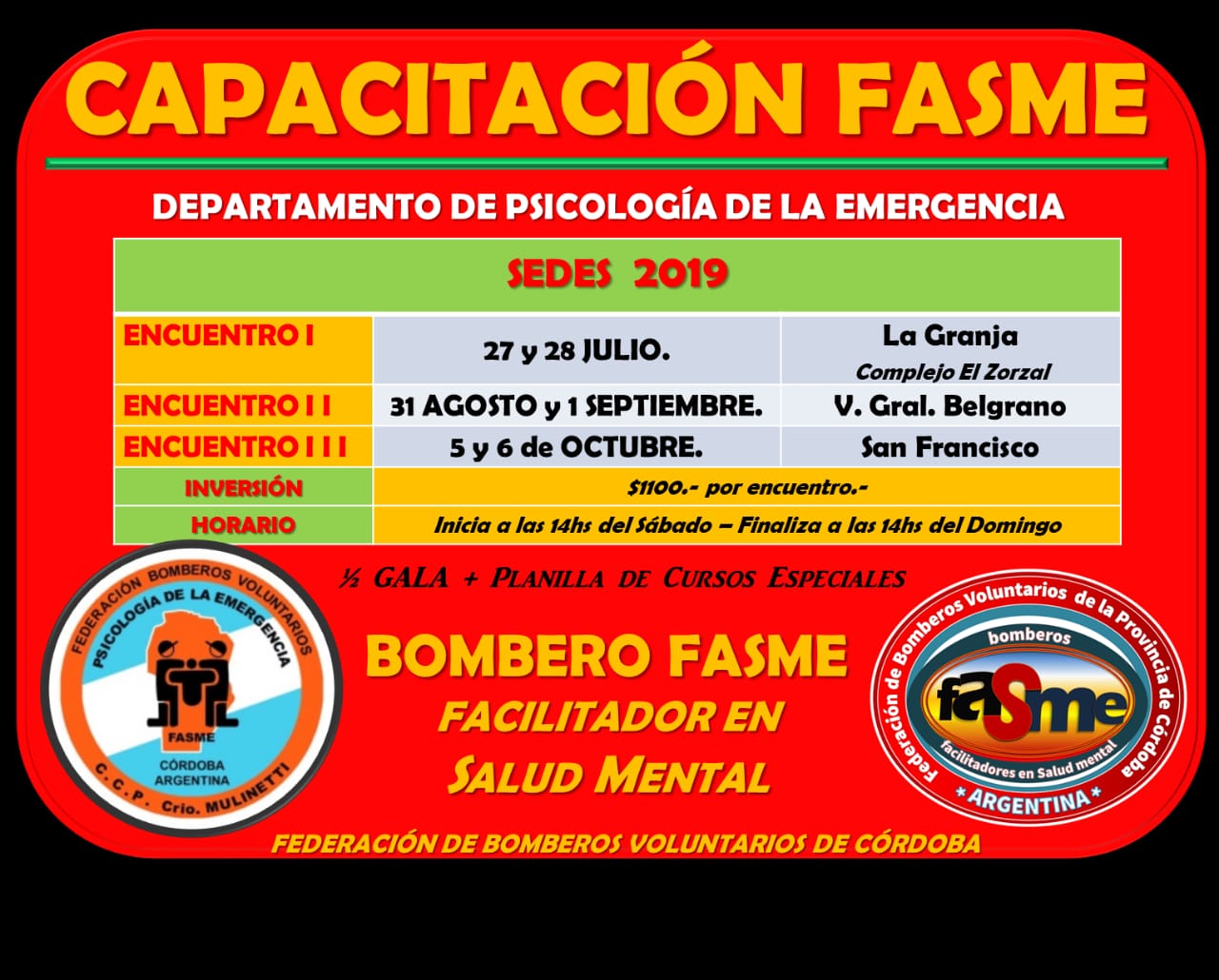 Capacitaci�n FASME - Nuevo material de Estudio: Salud Mental en la Emergencia