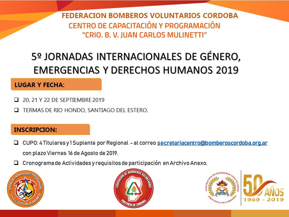 5�Jornadas Internacionales de G�nero, Emergencias y Derechos Humanos
