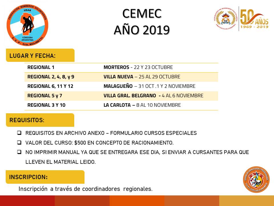 El CEMEC recorre las 12 Regionales de nuestra Federaci�n