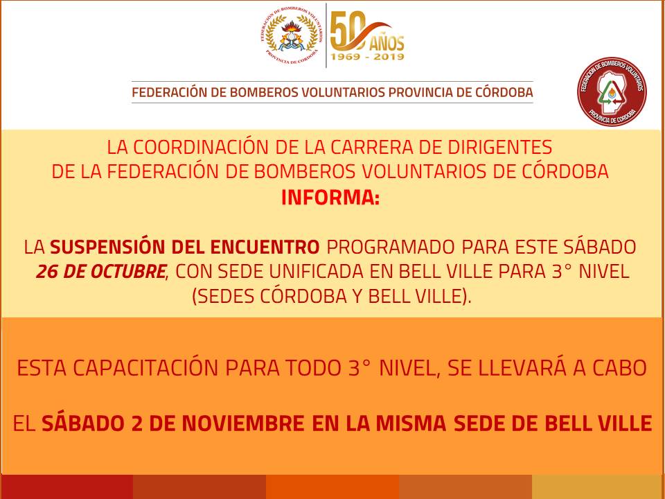 3� Nivel Carrera Dirigentes: Reprogramaci�n Encuentro Unificado